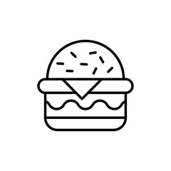 Burger icon simple vector symbol
