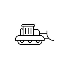 Bulldozer icon simple vector symbol