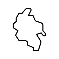 china map icon simple vector symbol