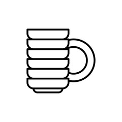 Clean stack plates icon simple vector symbol