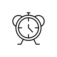 Clock icon simple vector symbol