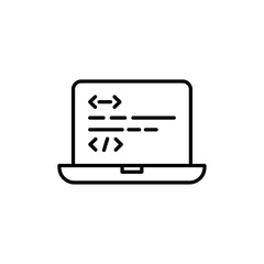 Coding icon simple vector symbol