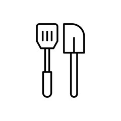Cooking spatula icon simple vector symbol