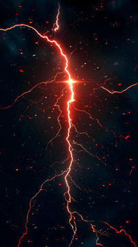 Lightning Strikes: Electric Power Surges Through Dark Sky