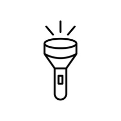 Flashlight icon simple vector symbol