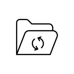 Folder sync icon simple vector symbol