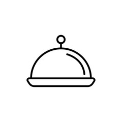 Food Tray and Cover icon simple vector symbol