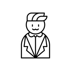 Gentleman icon simple vector symbol