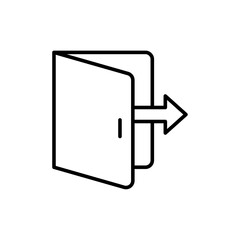 Logout exit icon simple vector symbol