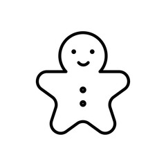 Man cookie icon simple vector symbol