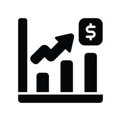statistic icon. vector glyph icon for your website, mobile, presentation, and logo design.