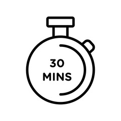 Minute timer icon simple vector symbol