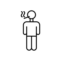 Person smoking icon simple vector symbol