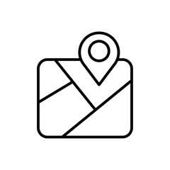 Pin icon simple vector symbol