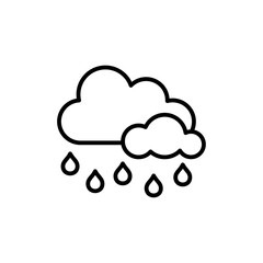 Rainy weather icon simple vector symbol