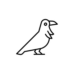 raven icon simple vector symbol