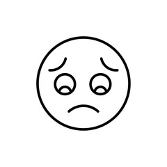 Regret expression icon simple vector symbol