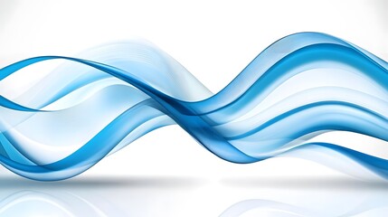 Naklejka premium Abstract Blue Wave Background Flowing Design Modern Texture