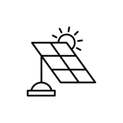 Solar panels icon simple vector symbol