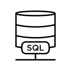 SQL server icon simple vector symbol