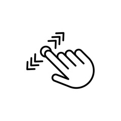 Swipe up and down icon simple vector symbol