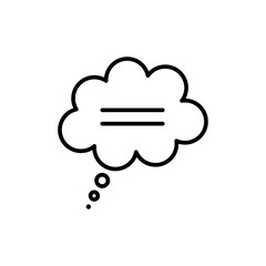 Thinking bubble icon simple vector symbol