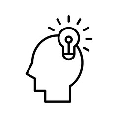 Thinking icon simple vector symbol
