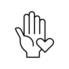Volunteer icon simple vector symbol