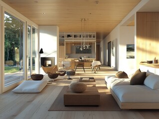 Modern Minimalist Living Room Design With Natural Light