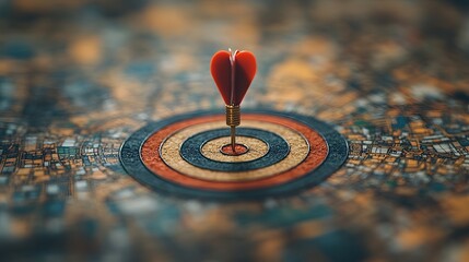 Professional man in formal attire aiming darts at target, business success concept