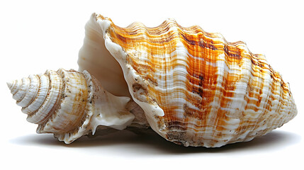 Obraz premium Seashell Exhibits Spiral Beauty and Marine Life Intricately