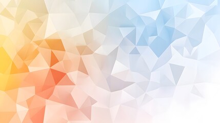 Abstract Low Poly Background  Pastel Orange  Blue  White Triangles