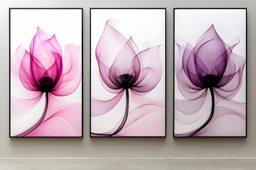 Floral Artwork Creates Elegant Interior Design