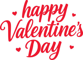 happy valentine day typography design