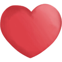 red heart isolated on white