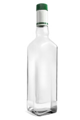 Gin bottle isolated