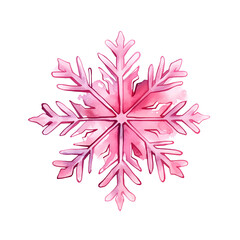 Pink Snowflake Clipart Vector Illustration