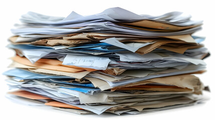 Obraz premium Paper Stack Grows, Mess Clutters Desk: Organization Tips