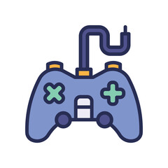 game controller icon. vector filled color icon for your website, mobile, presentation, and logo design.