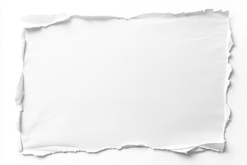 Obraz premium Torn paper frame, white background, studio shot, mockup (13)