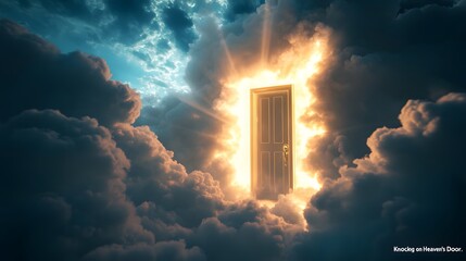Golden Door Appears In Heavenly Cloudscape