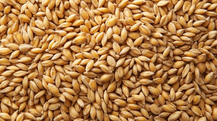 Fototapeta premium Close-up of a pile of barley grains.