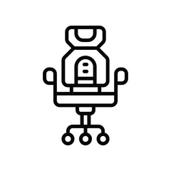 gaming chair icon. vector line icon for your website, mobile, presentation, and logo design.