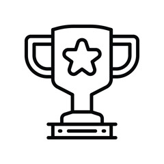 trophy icon. vector line icon for your website, mobile, presentation, and logo design.