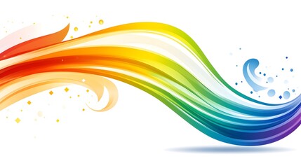 Fototapeta premium Rainbow Wave Abstract Background Design