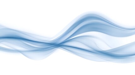 Abstract Blue Wave Background  Smooth Flowing Lines  Digital Art