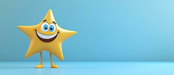 Happy star character. AI.