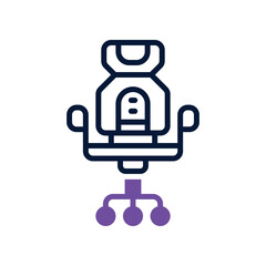 gaming chair icon. vector dual tone icon for your website, mobile, presentation, and logo design.