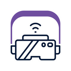 vr glasses icon. vector dual tone icon for your website, mobile, presentation, and logo design.