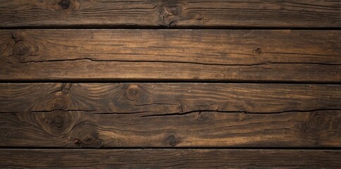 Fototapeta premium Dark Wood Texture Background Surface Top View. Old and Weathered. Detailed Grain Texture. Natural Organic Texture. Deep Dark Tones. Ideal for Rustic or Vintage Backgrounds. Textured Designs Template